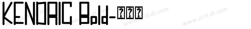 KENDRIC Bold字体转换